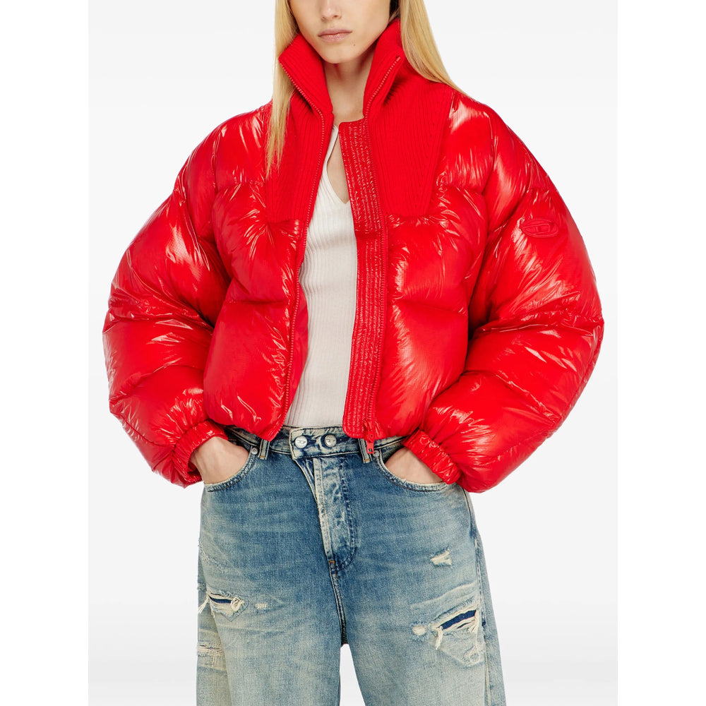 Diesel Red Jackets - Puffer Jackets Women DIESEL