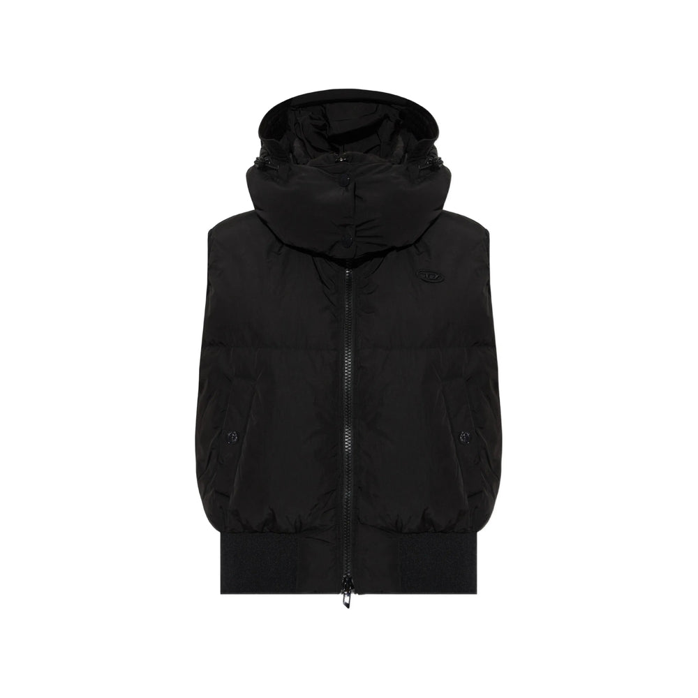 Diesel Black Jackets - Waistcoat & Gilets Women DIESEL