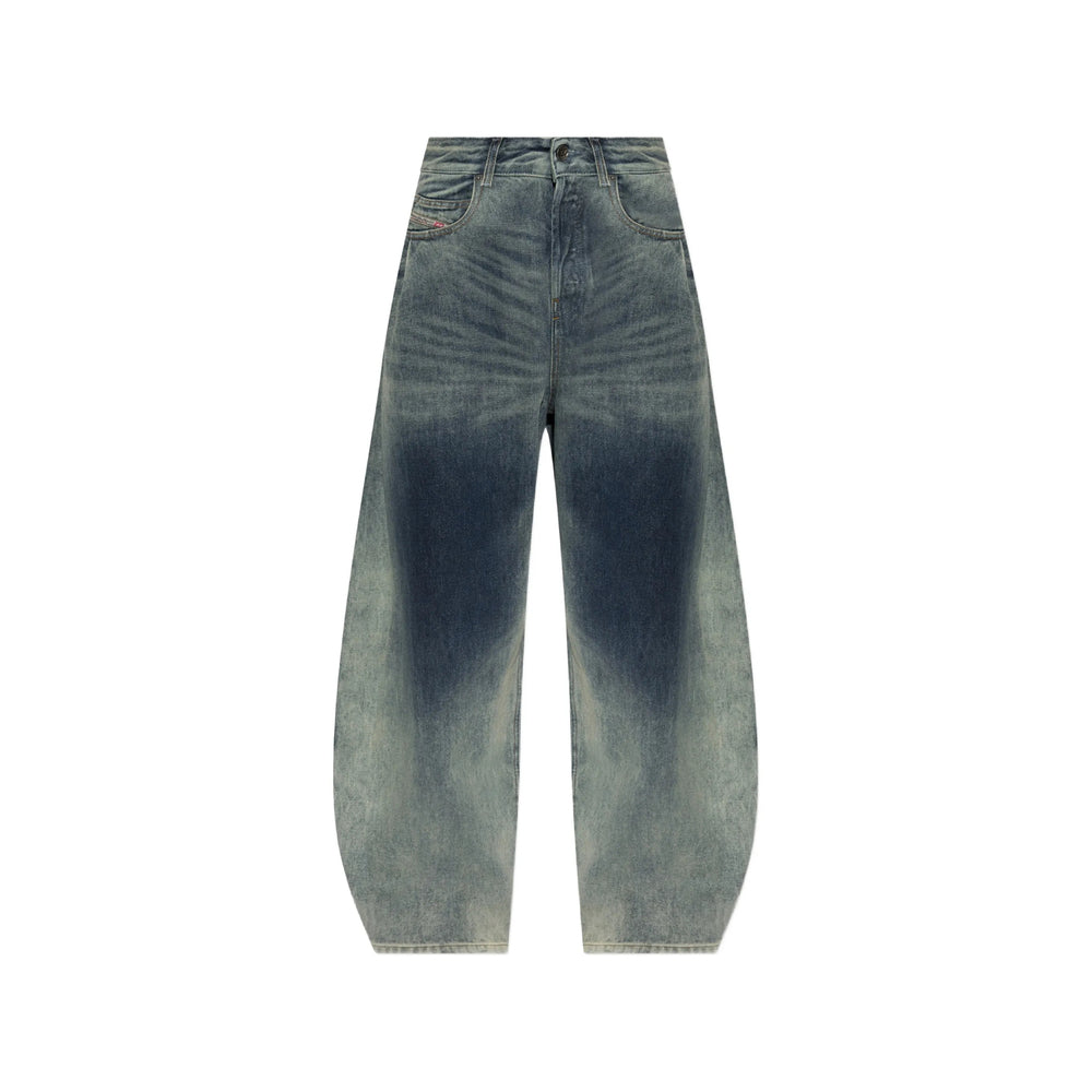 Diesel Blue Denim - Wide-Leg Jeans Women DIESEL