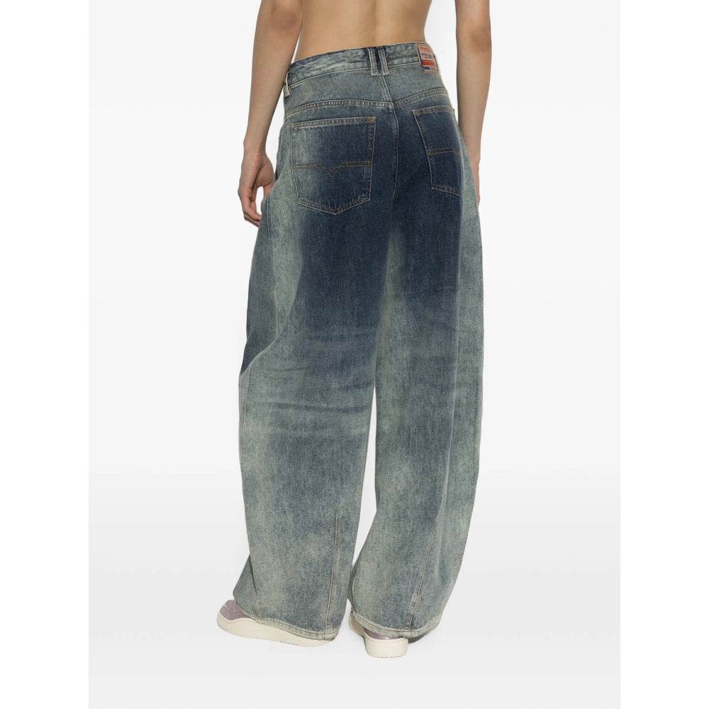Diesel Blue Denim - Wide-Leg Jeans Women DIESEL