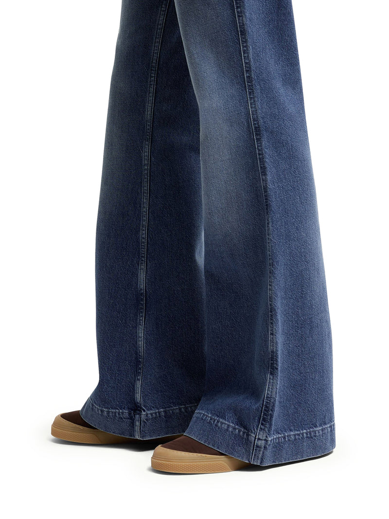Moncler Women Wide Leg Denim Jeans MONCLER