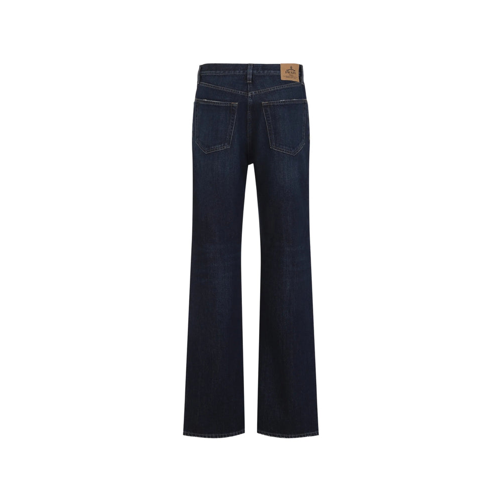 Prada Blue Denim - Wide-Leg Jeans Women PRADA