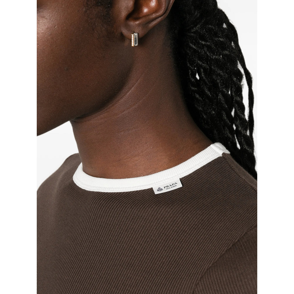 Prada Brown Tops - T-Shirts & Jerseys Women PRADA