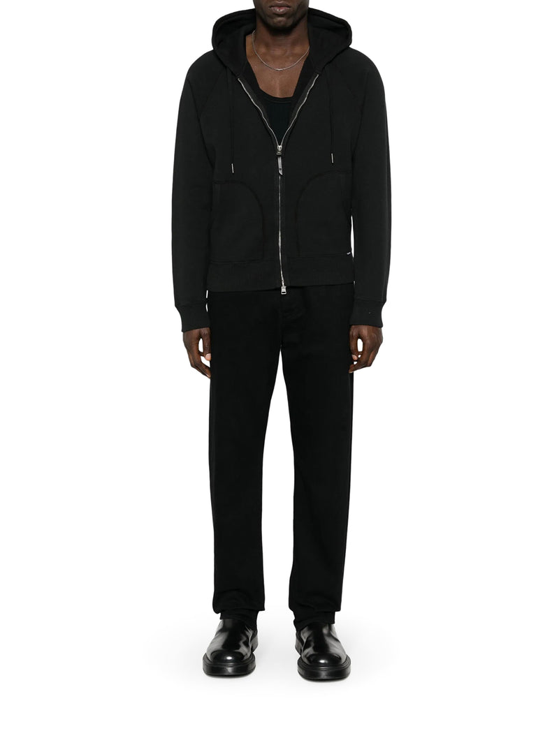 Tom Ford Men Cotton Jersey Sweatshirt With Zip And Hood TOM FORD
