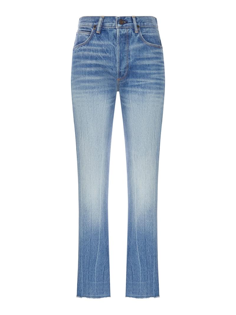 Tom Ford Women Slim Bootcut Jeans In Washed Denim TOM FORD