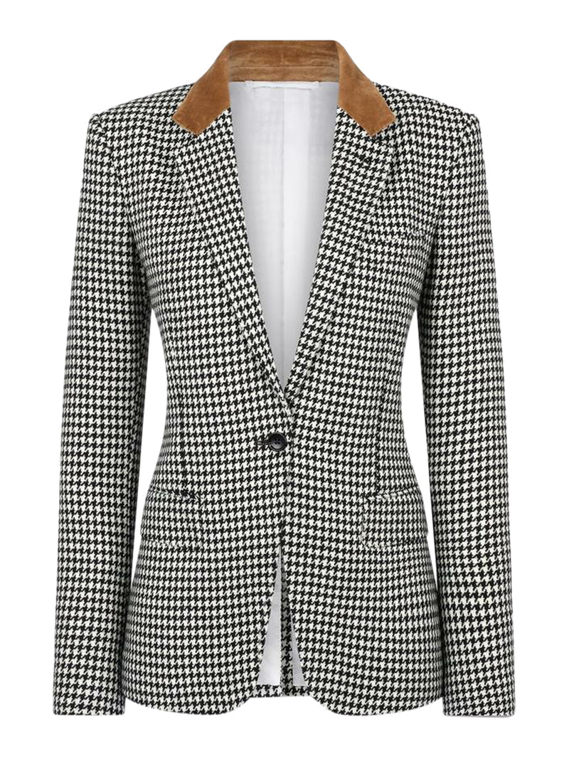 Tom Ford Women Boyfriend Jacket In Houndstooth Cashmere TOM FORD