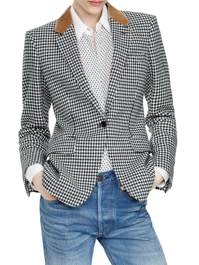 Tom Ford Women Boyfriend Jacket In Houndstooth Cashmere TOM FORD