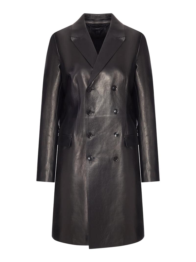 Tom Ford Women Double-Breasted Polished Leather Coat TOM FORD