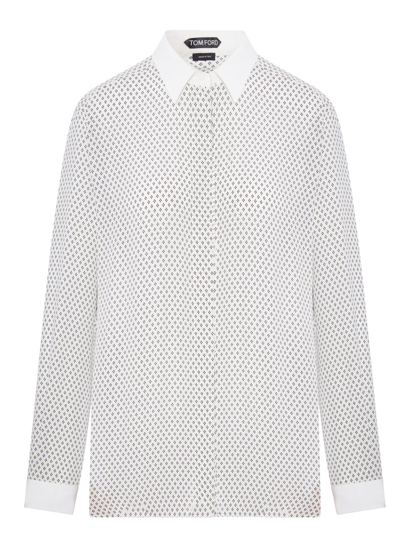 Tom Ford Women Silk Crêpe De Chine Shirt With Diamond Print TOM FORD