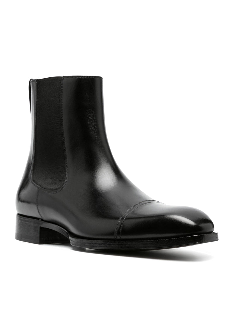 Tom Ford Men Burnished Leather Edgar Chelsea Boot TOM FORD