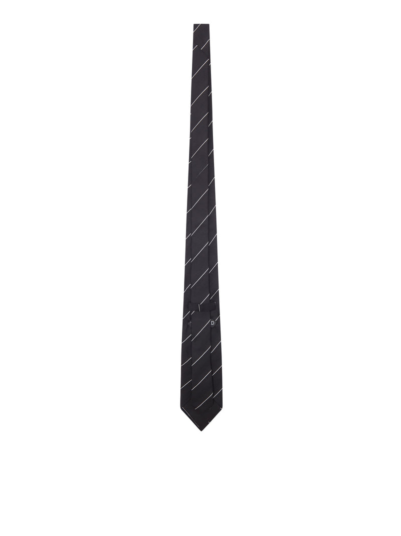 Tom Ford Men Silk Tie With Geometric Pattern