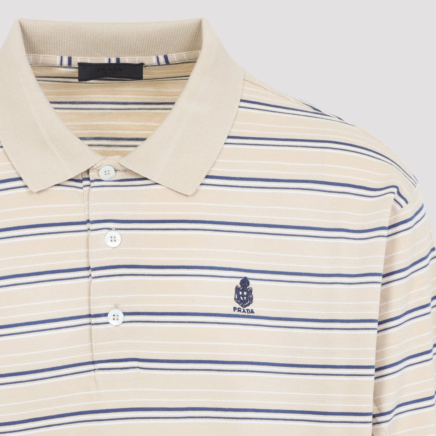 Prada Striped Pique Polo Men PRADA