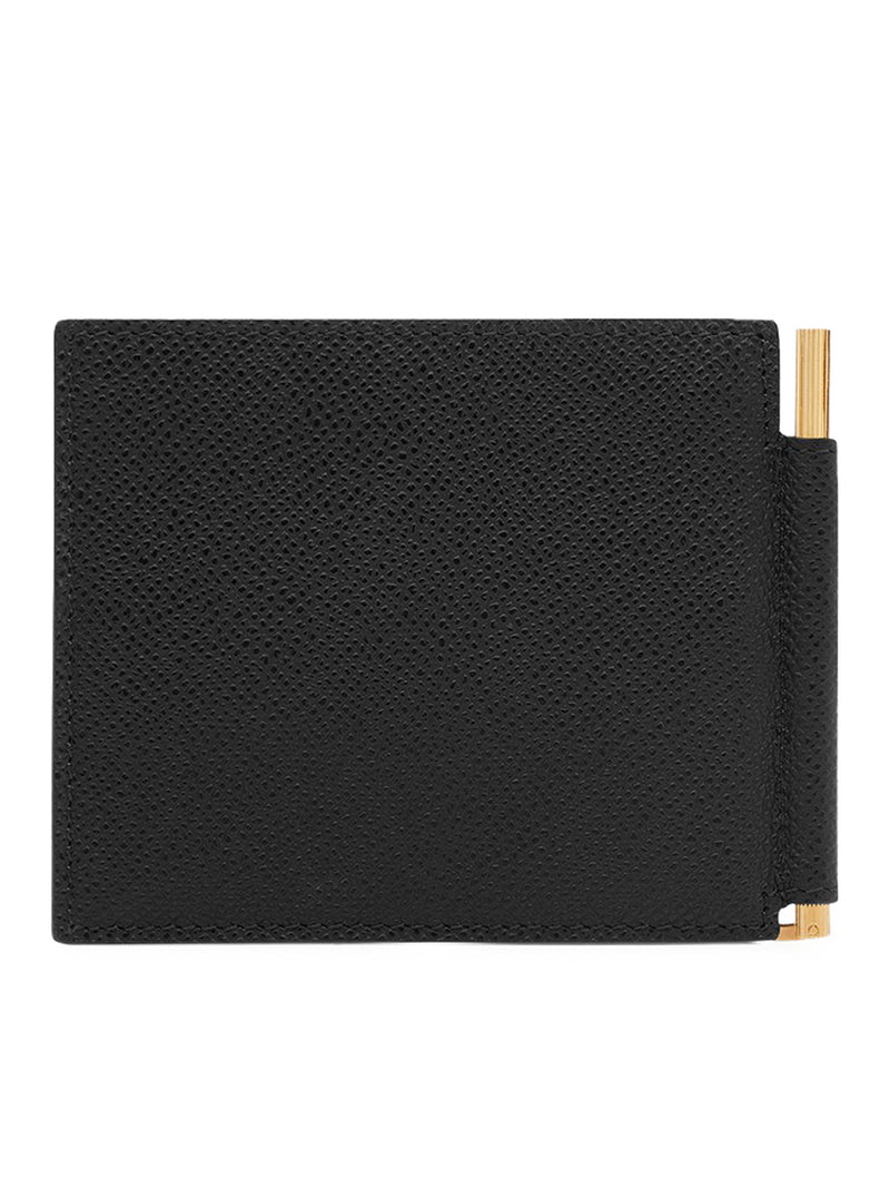 Tom Ford Men Hammered Leather Wallet With Money Clip TOM FORD
