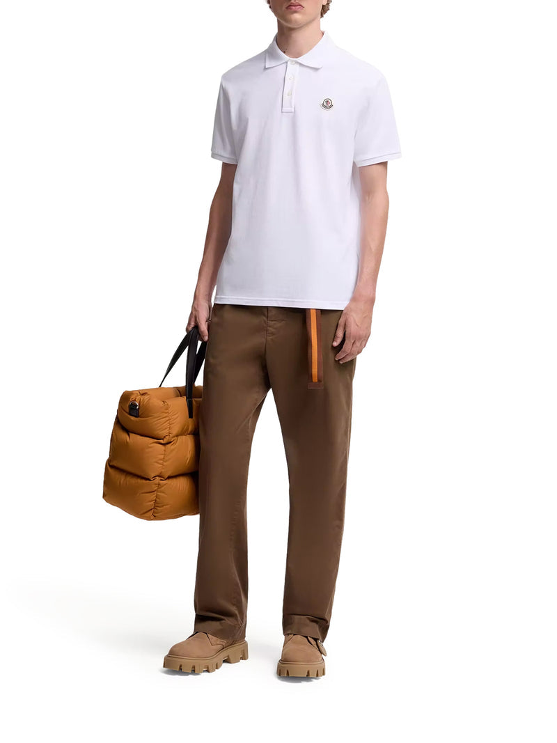 Moncler Men Cotton Piquet Polo Shirt With Logo Patch MONCLER