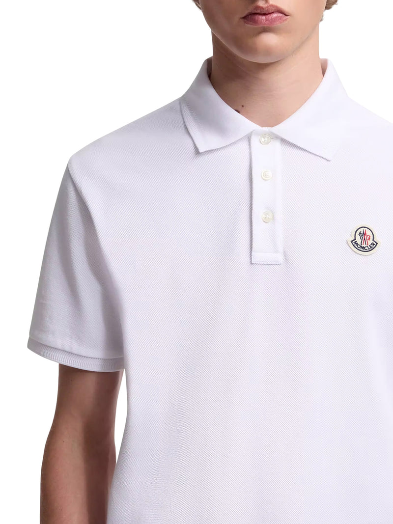 Moncler Men Cotton Piquet Polo Shirt With Logo Patch MONCLER