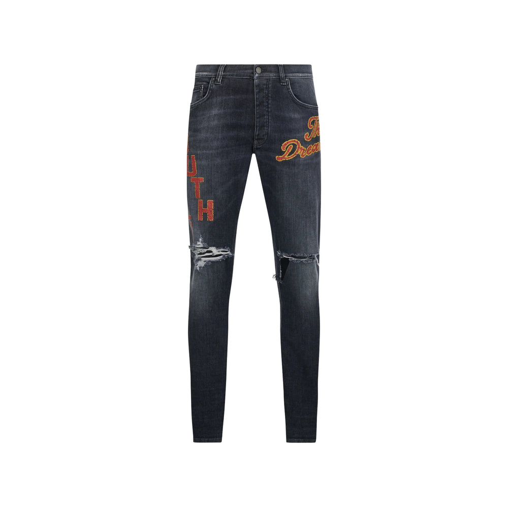 Amiri Grey Denim - Skinny Jeans Men AMIRI