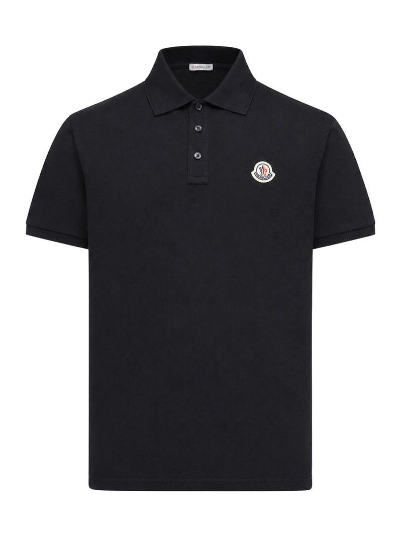 Moncler Men Cotton Piquet Polo Shirt With Logo Patch MONCLER