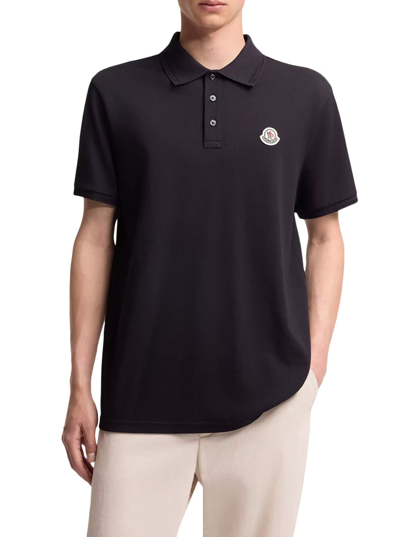 Moncler Men Cotton Piquet Polo Shirt With Logo Patch MONCLER