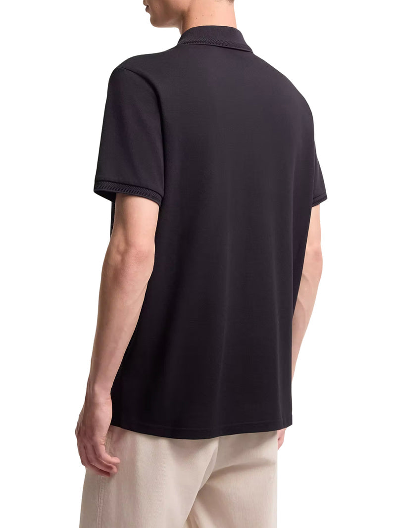 Moncler Men Cotton Piquet Polo Shirt With Logo Patch MONCLER