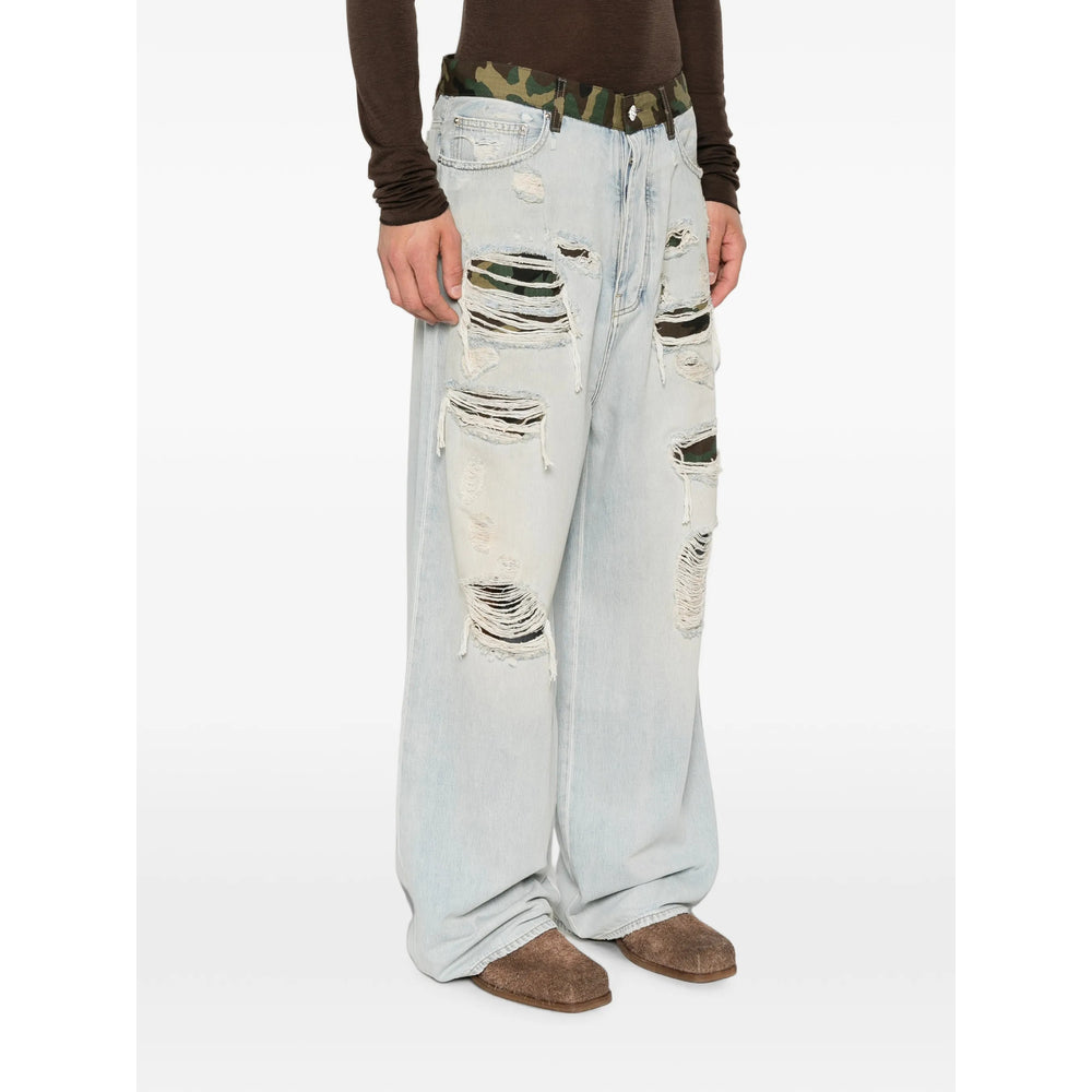 Amiri Blue Denim - Wide-Leg Jeans Men AMIRI