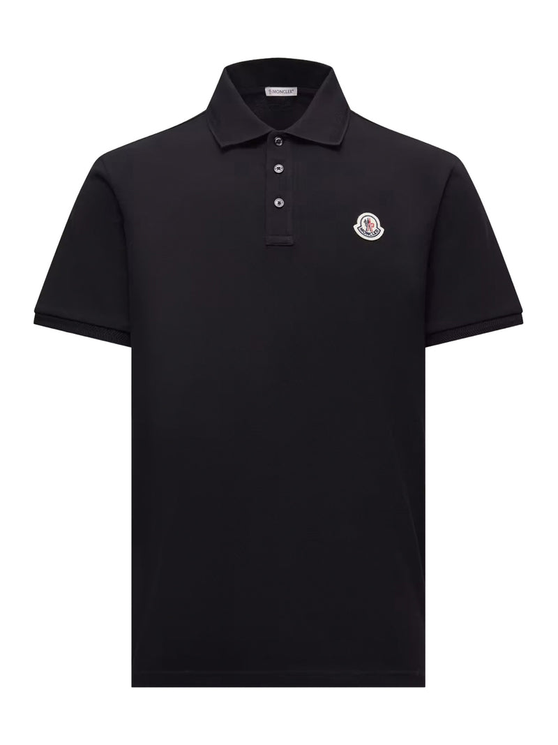 Moncler Men Cotton Piquet Polo Shirt With Logo Patch MONCLER