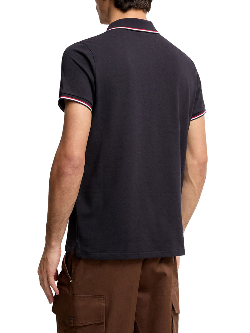 Moncler Men Cotton Piquet Polo Shirt With Tricolor Trim MONCLER