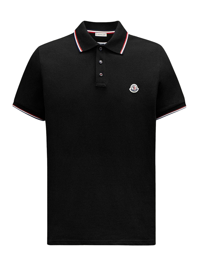 Moncler Men Cotton Piquet Polo Shirt With Tricolor Trim MONCLER