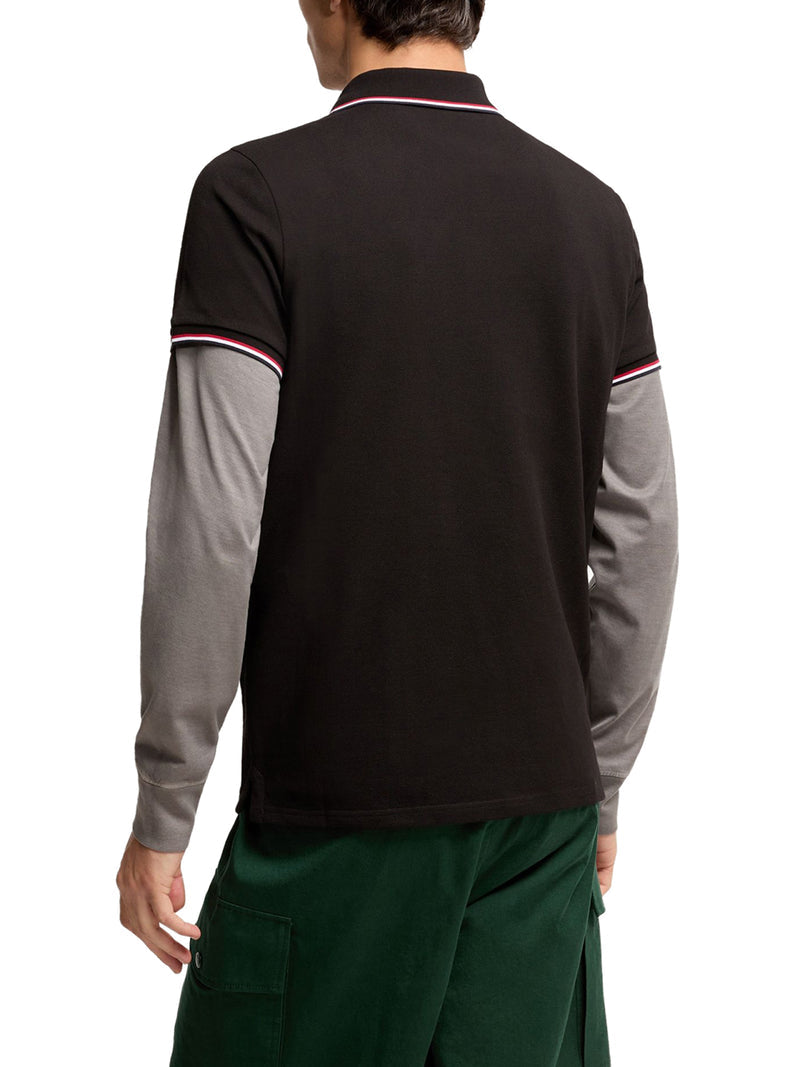Moncler Men Cotton Piquet Polo Shirt With Tricolor Trim MONCLER