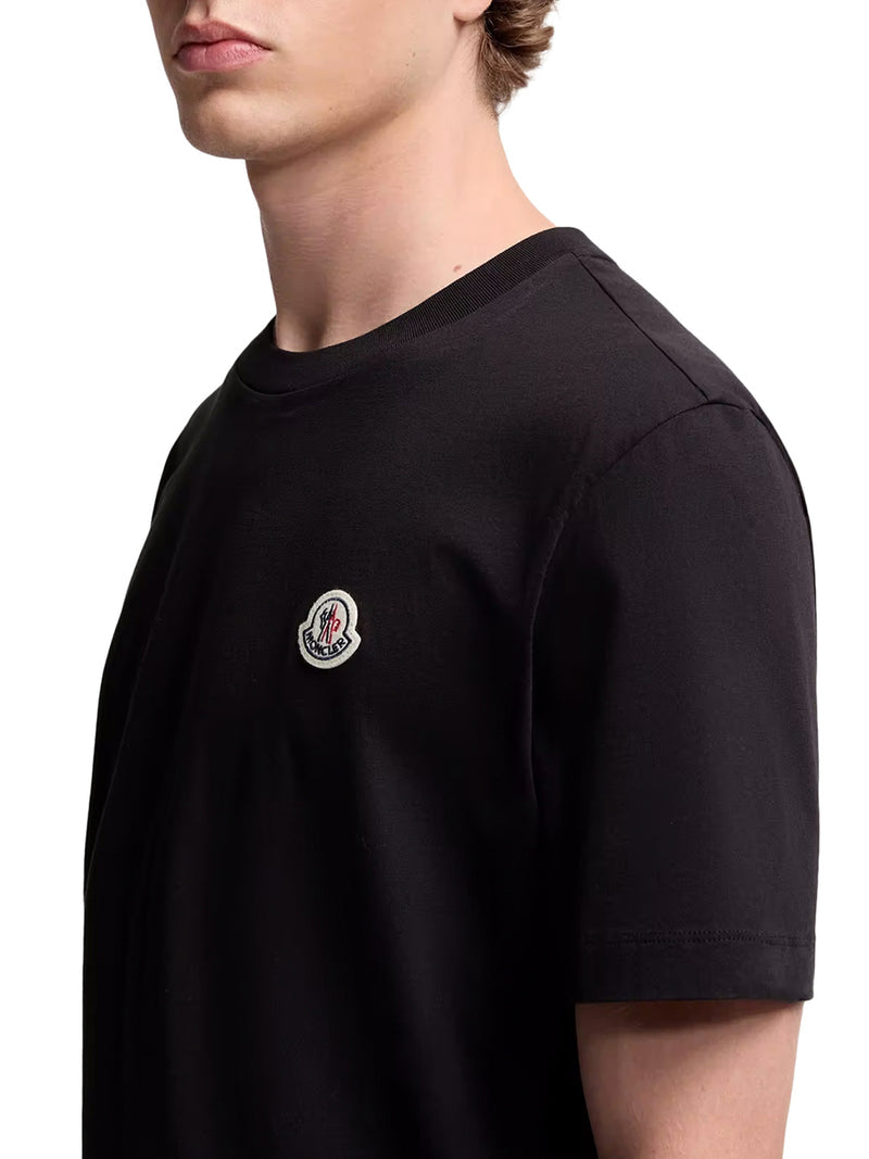 Moncler Men Cotton T-Shirt With Logo Patch (Set Of Three) MONCLER