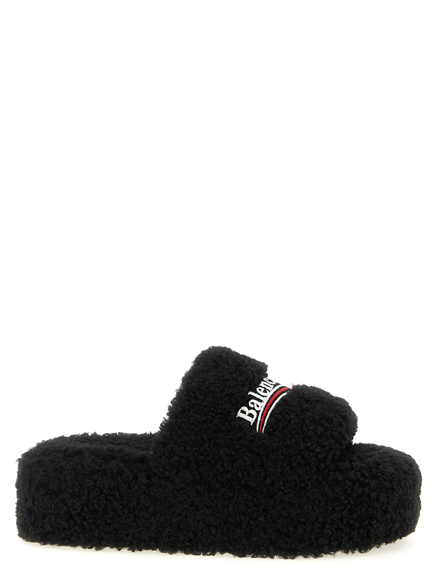 Balenciaga Women 'Furry Platform' Slides BALENCIAGA