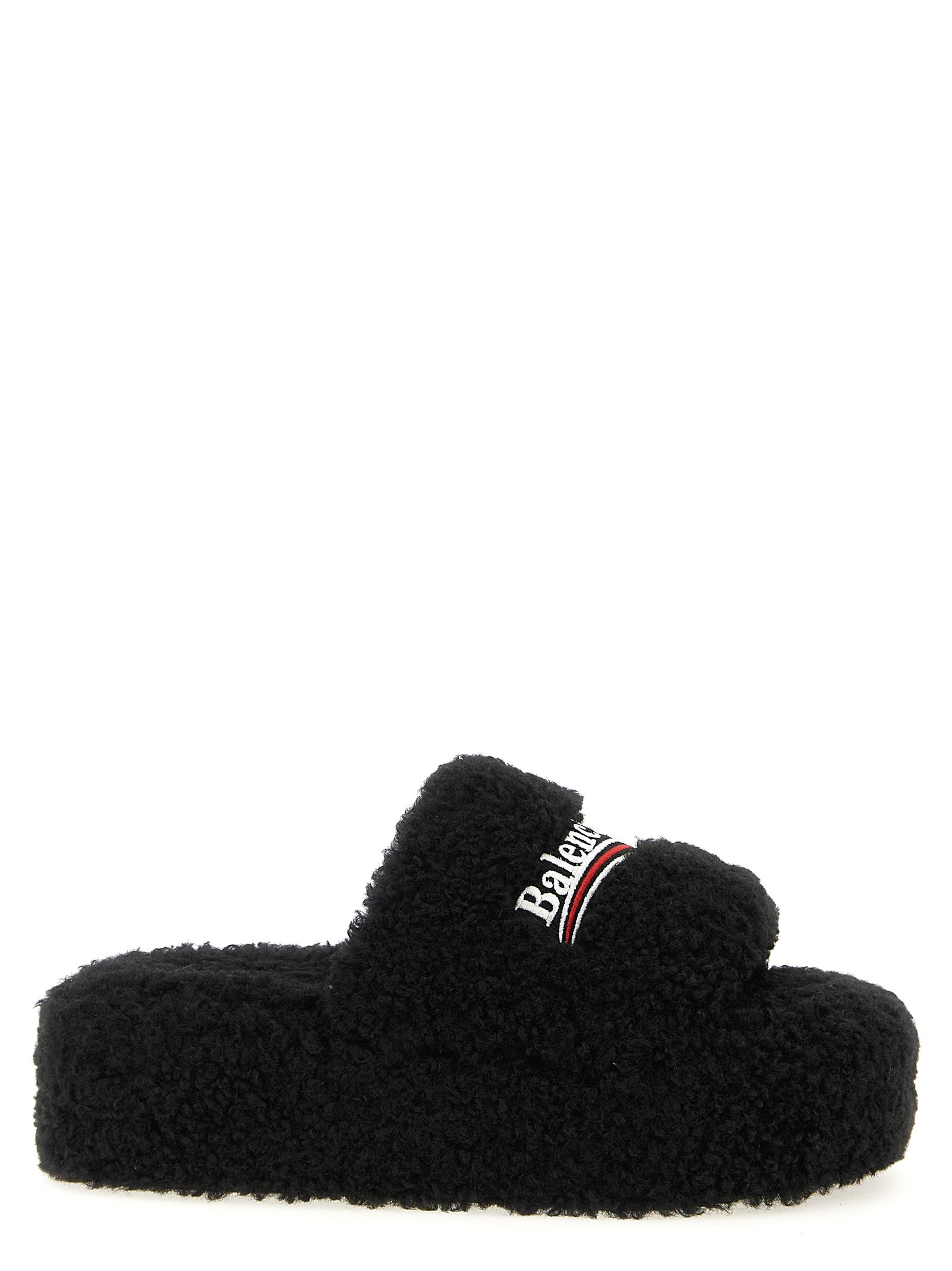 Balenciaga Women 'Furry Platform' Slides BALENCIAGA