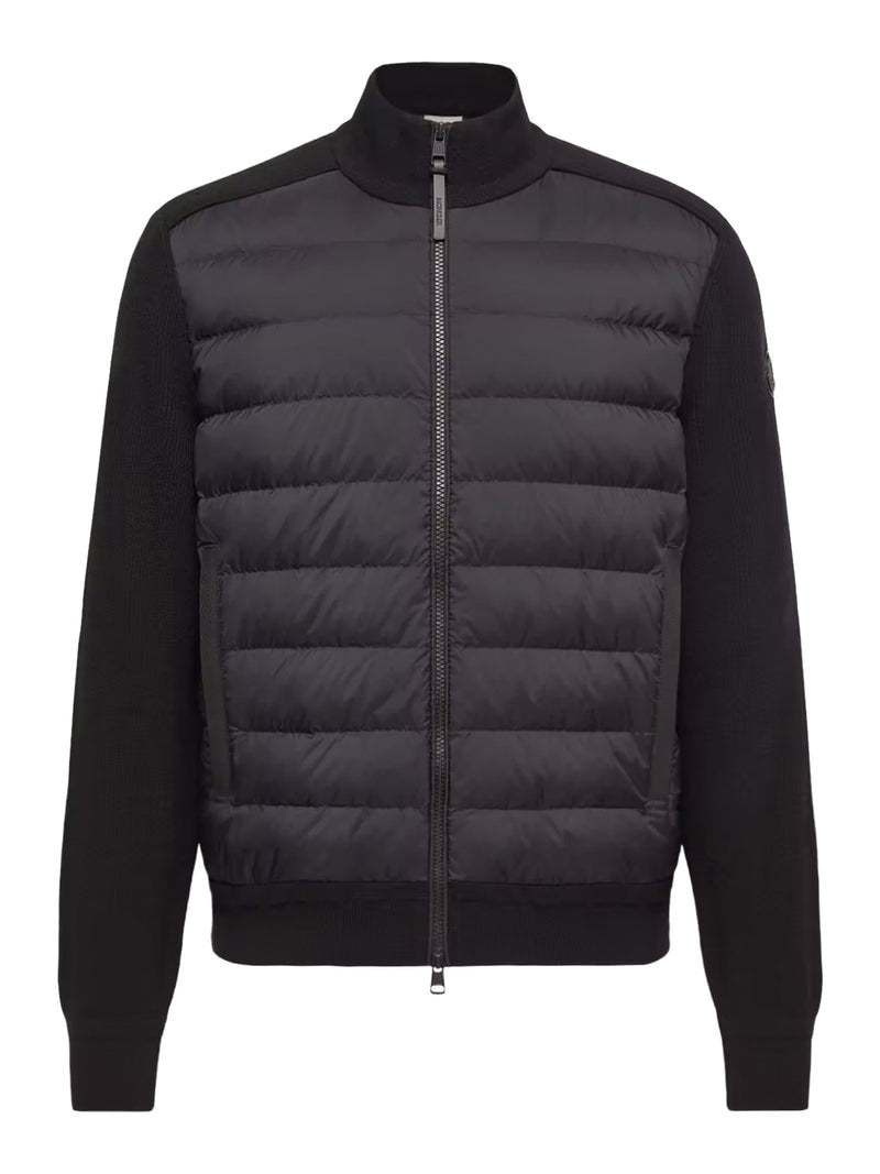 Moncler Men Padded Zip-Up Cardigan In A Wool And Cashmere Blend MONCLER