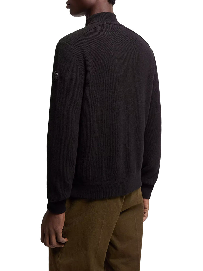 Moncler Men Padded Zip-Up Cardigan In A Wool And Cashmere Blend MONCLER