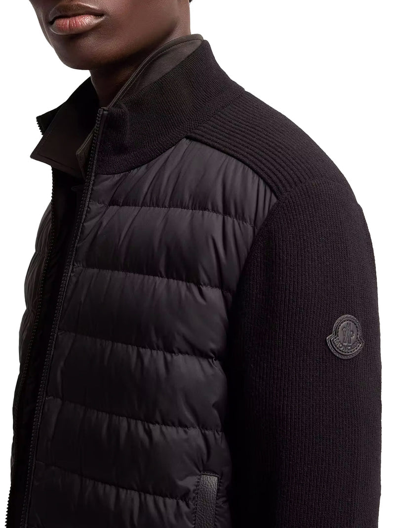 Moncler Men Padded Zip-Up Cardigan In A Wool And Cashmere Blend MONCLER