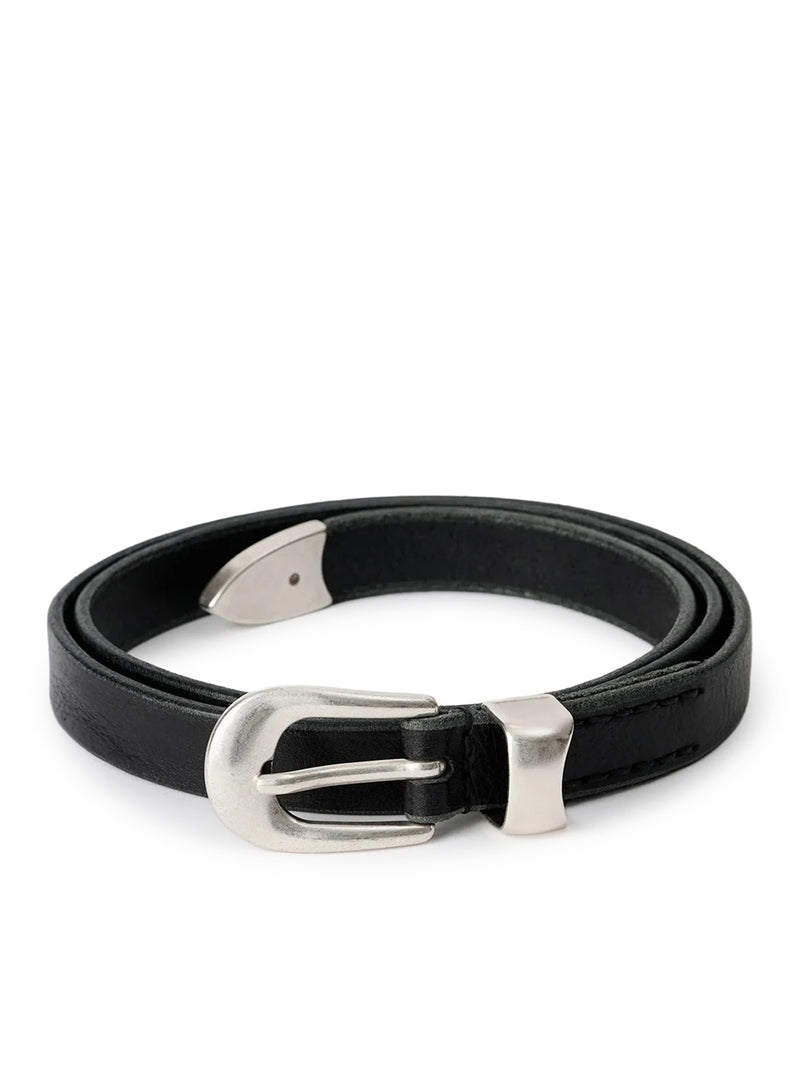Our Legacy Men 2Cm Black Leather Belt OUR LEGACY
