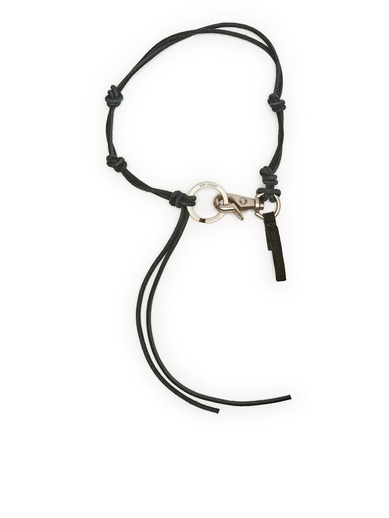Our Legacy Men Ladon Black Leather Necklace OUR LEGACY