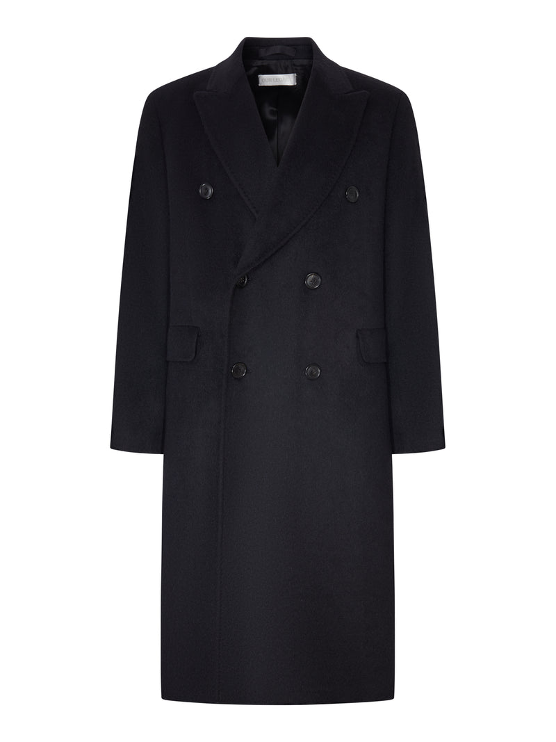 Our Legacy Men Whale Double-Breasted Mohair Wool Coat OUR LEGACY