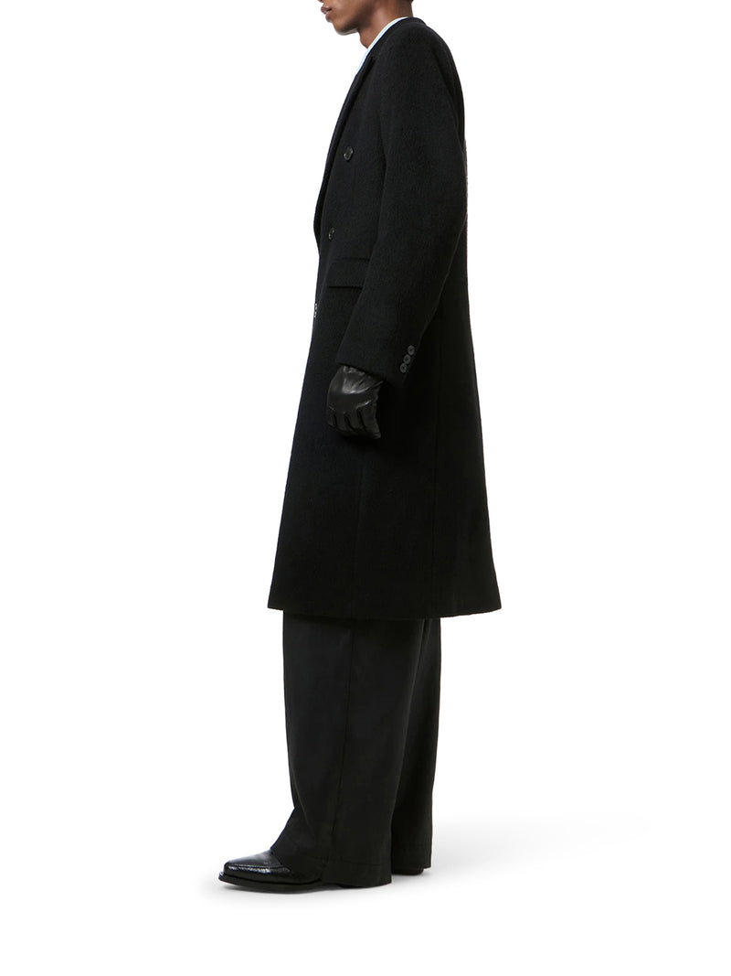 Our Legacy Men Whale Double-Breasted Mohair Wool Coat OUR LEGACY