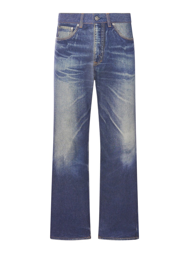 Our Legacy Men Jeans Third Cut Con Stampa Denim Effetto Trompe-L`Œil OUR LEGACY