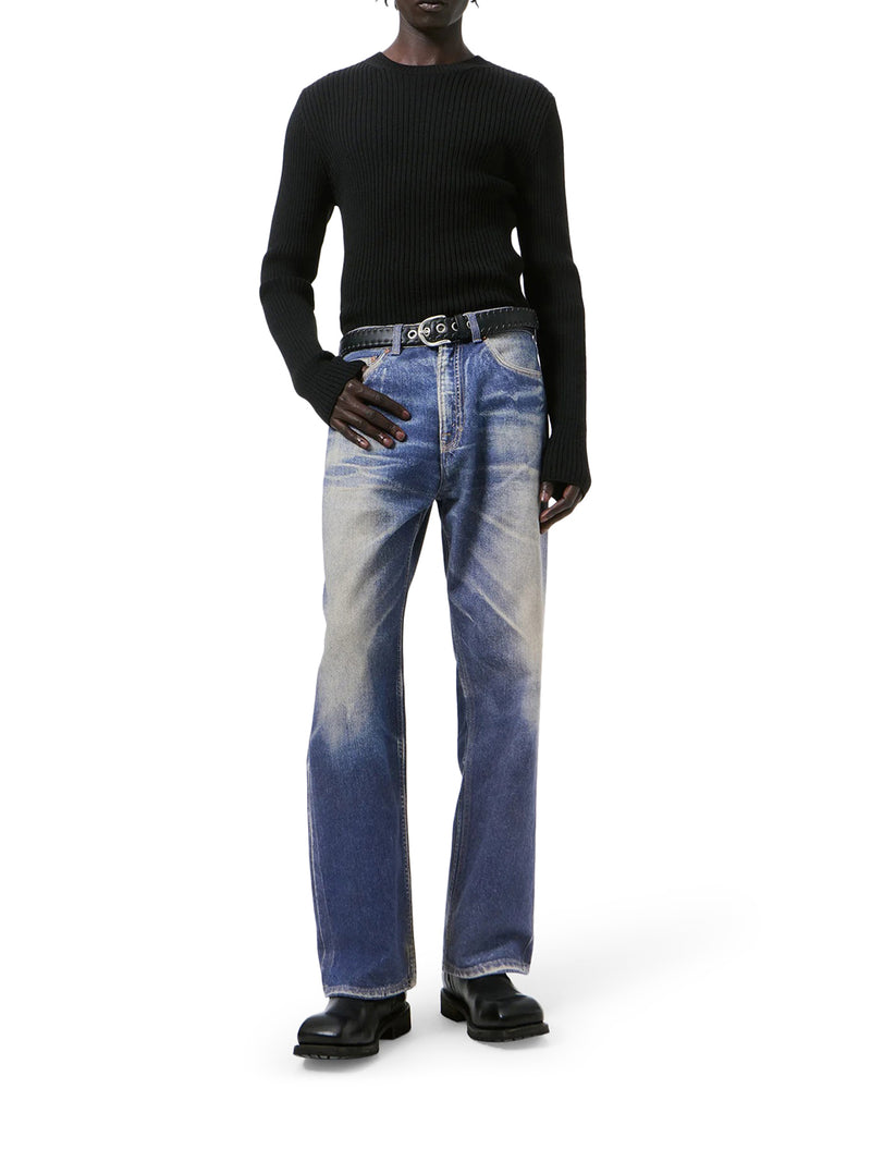 Our Legacy Men Jeans Third Cut Con Stampa Denim Effetto Trompe-L`Œil OUR LEGACY