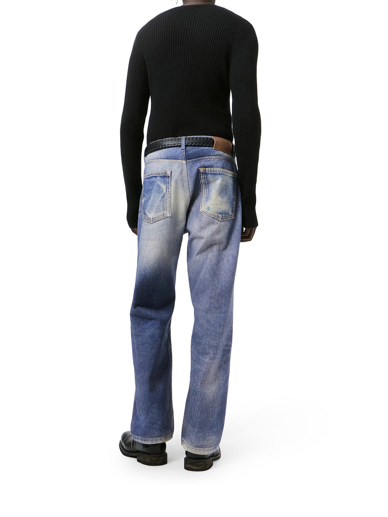 Our Legacy Men Jeans Third Cut Con Stampa Denim Effetto Trompe-L`Œil OUR LEGACY