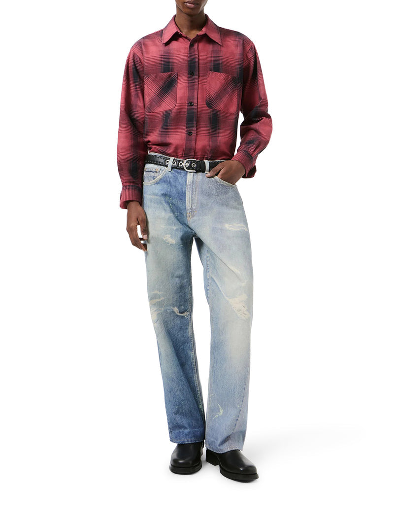 Our Legacy Men Third Cut Cotton Jeans With Digital Print OUR LEGACY