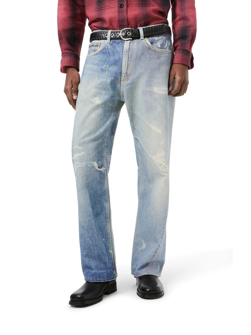 Our Legacy Men Third Cut Cotton Jeans With Digital Print OUR LEGACY