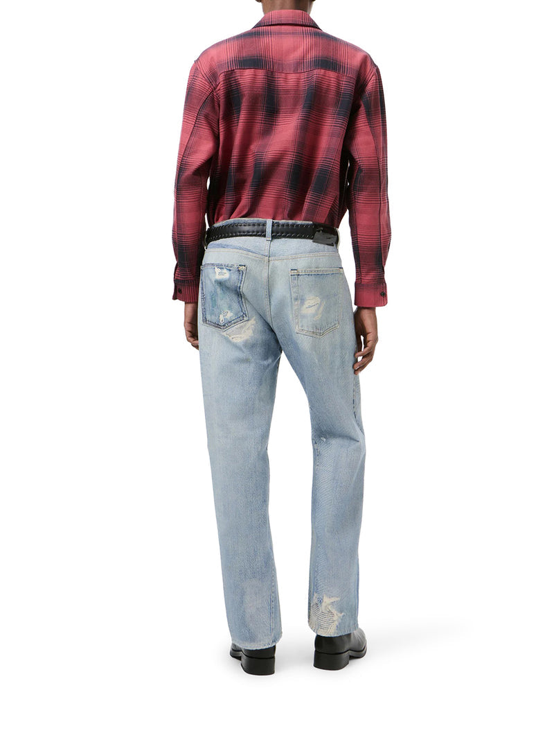 Our Legacy Men Third Cut Cotton Jeans With Digital Print OUR LEGACY