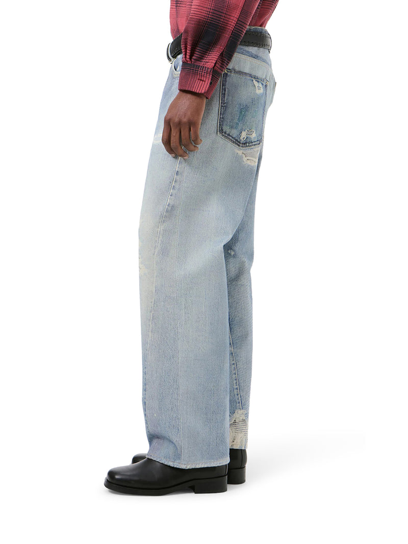 Our Legacy Men Third Cut Cotton Jeans With Digital Print OUR LEGACY