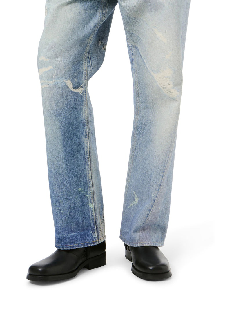 Our Legacy Men Third Cut Cotton Jeans With Digital Print OUR LEGACY