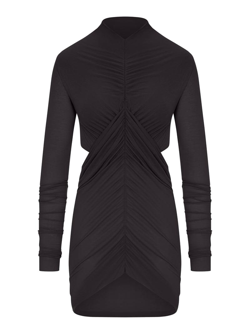 Rick Owens Women Long Draped Viscose T-Shirt With Long Sleeves RICK OWENS