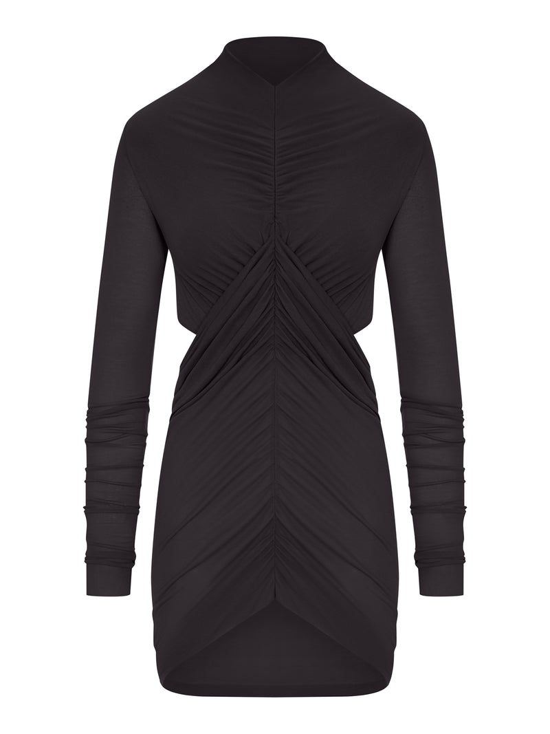 Rick Owens Women Long Draped Viscose T-Shirt With Long Sleeves RICK OWENS