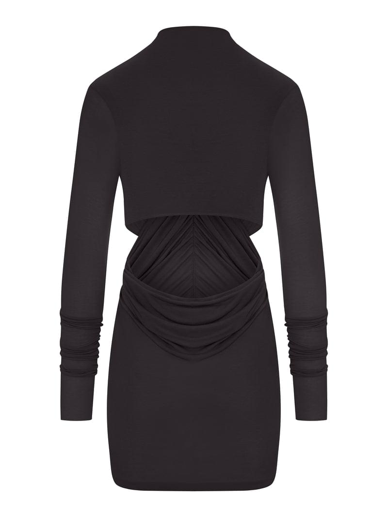 Rick Owens Women Long Draped Viscose T-Shirt With Long Sleeves RICK OWENS