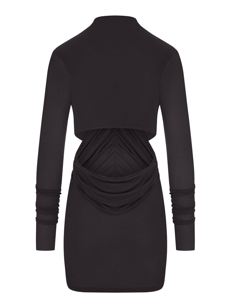 Rick Owens Women Long Draped Viscose T-Shirt With Long Sleeves RICK OWENS